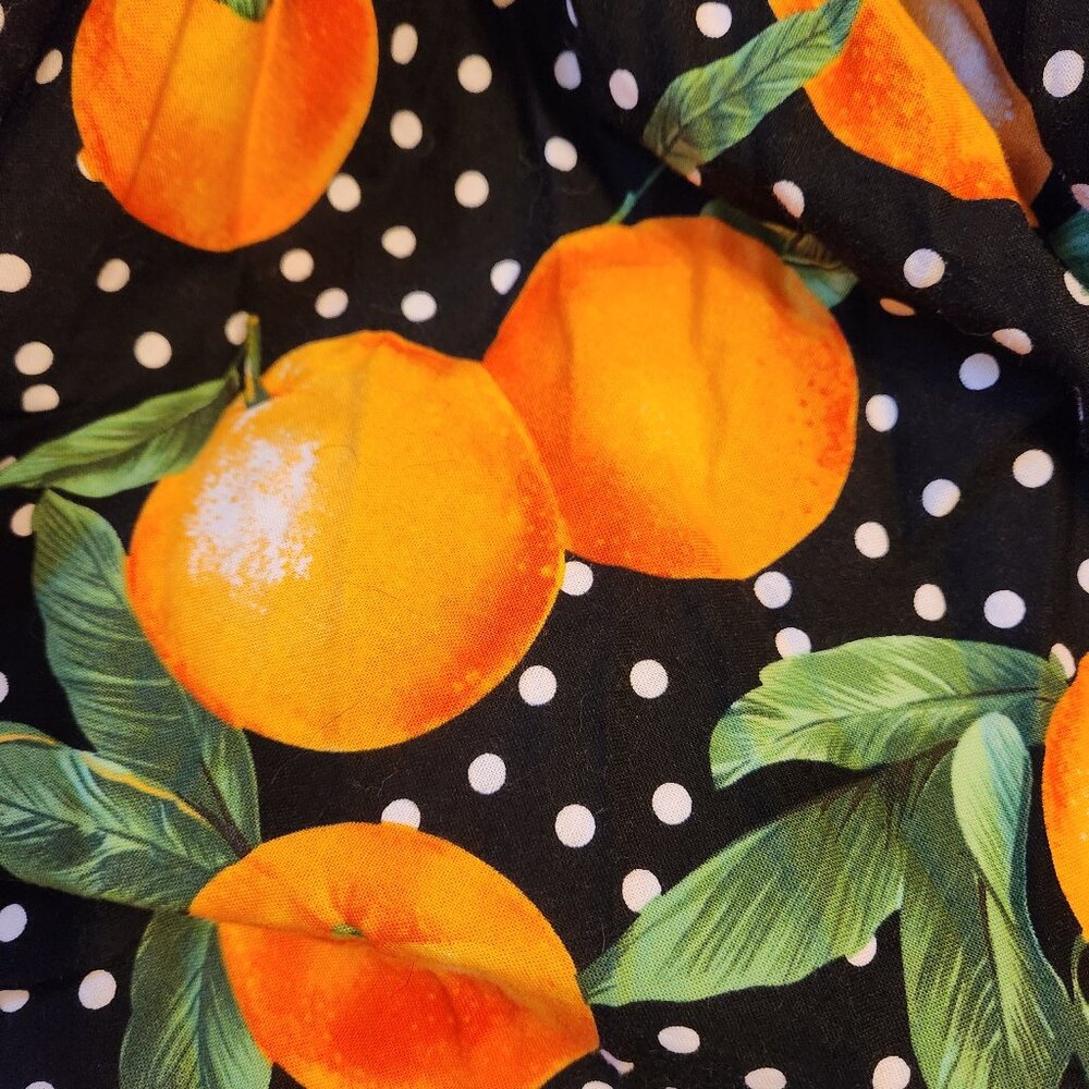 Bernie dexter orange polka dot dress